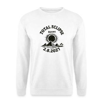 Totaler Eclipse über Ägypten - Unisex Pullover - Weiß - Vorne - Alina (178cm) & Michal (187cm)