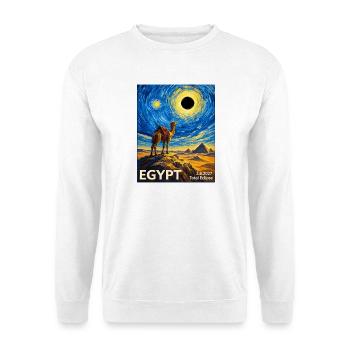 Ägypten Mondfinsternis 2027 - Unisex Pullover - Weiß - Vorne - Alina (178cm) & Michal (187cm)