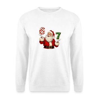 Weihnachtszauber Santa 67 - Unisex Pullover - Weiß - Vorne - Alina (178cm) & Michal (187cm)