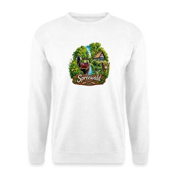 SPREEWALD AUSFLUG - Unisex Pullover - Weiß - Vorne - Alina (178cm) & Michal (187cm)