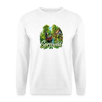 SPREEWALD AUSFLUG - Unisex Pullover - Weiß - Vorne - Alina (178cm) & Michal (187cm)