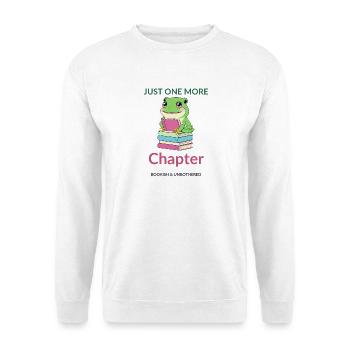 Nur noch ein Kapitel, Frosch - Unisex Pullover - Weiß - Vorne - Alina (178cm) & Michal (187cm)