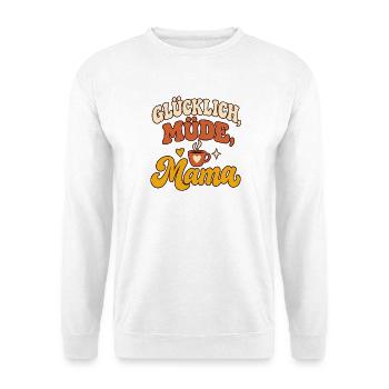 Mama Geschenk zum Muttertag - Unisex Pullover - Weiß - Vorne - Alina (178cm) & Michal (187cm)