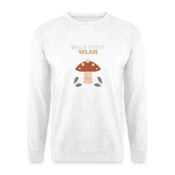 Wald statt WLAN - Unisex Pullover - Weiß - Vorne - Alina (178cm) & Michal (187cm)