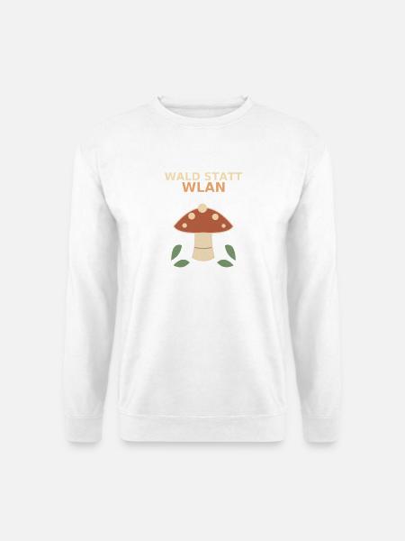 Wald statt WLAN - Unisex Pullover - Weiß