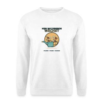 Mein Wochenende wächst - Unisex Pullover - Weiß - Vorne - Alina (178cm) & Michal (187cm)
