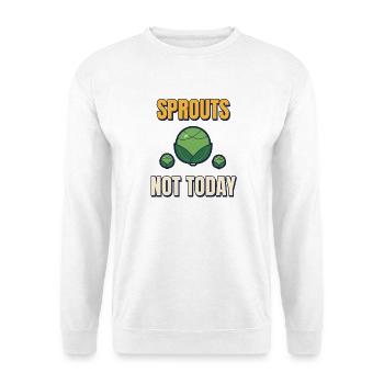 Sprouts Not Today Lustiges britisches Weihnachtsessen - Unisex Pullover - Weiß - Vorne - Alina (178cm) & Michal (187cm)