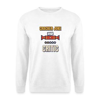 Cracker-Witz-Kritiker Lustiges britisches Weihnachten - Unisex Pullover - Weiß - Vorne - Alina (178cm) & Michal (187cm)