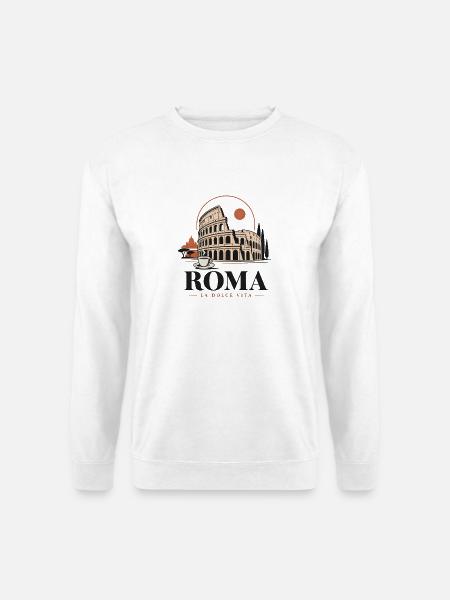 Koloseum Espresso: Dolce Vita Roma - Unisex Pullover - Weiß