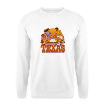 Texas Abendrot Ballduo - Unisex Pullover - Weiß - Vorne - Alina (178cm) & Michal (187cm)
