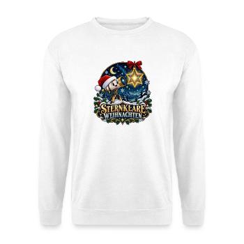 Sternklar Weihnachten - Unisex Pullover - Weiß - Vorne - Alina (178cm) & Michal (187cm)