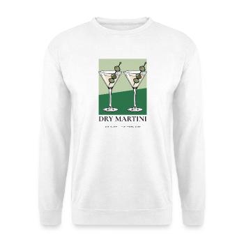 Dry Martini Pixel Olives Extra Life Retro - Unisex Pullover - Weiß - Vorne - Alina (178cm) & Michal (187cm)