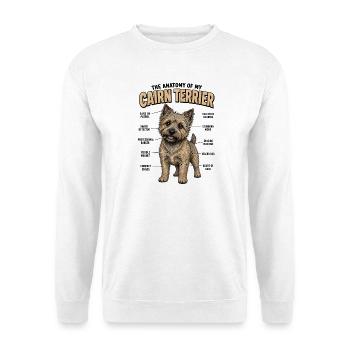 Hundebesitzer Geschenk Cairn Terrier Walk T - Unisex Pullover - Weiß - Vorne - Alina (178cm) & Michal (187cm)
