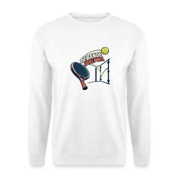 PADEL - Die Bande Spielt Mit Tennis - Unisex Pullover - Weiß - Vorne - Alina (178cm) & Michal (187cm)