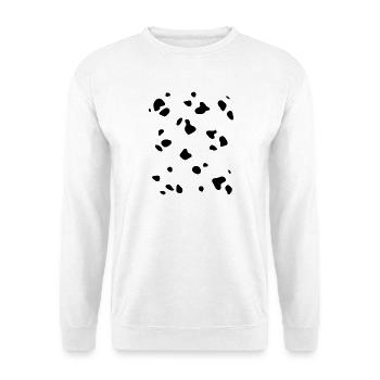 Dalmatiner Kostüm Erwachsene Fasching Fastnacht - Unisex Pullover - Weiß - Vorne - Alina (178cm) & Michal (187cm)