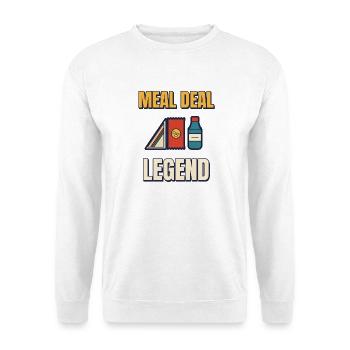 Meal Deal Legend Lustiges britisches Mittagessen - Unisex Pullover - Weiß - Vorne - Alina (178cm) & Michal (187cm)