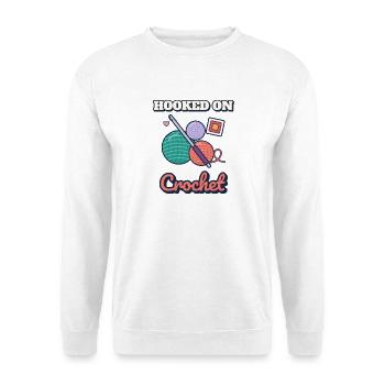 Gehäkelt am Häkeln - Unisex Pullover - Weiß - Vorne - Alina (178cm) & Michal (187cm)