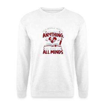 Legasthenie Bewusstsein Dyslexie Bewusstsein - Unisex Pullover - Weiß - Vorne - Alina (178cm) & Michal (187cm)