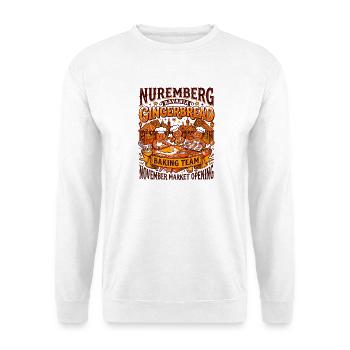 Nuremberg Bavaria Gingerbread Baking Team Market - Unisex Pullover - Weiß - Vorne - Alina (178cm) & Michal (187cm)