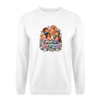 Beste Lehrerin der Welt - Unisex Pullover - Weiß - Vorne - Alina (178cm) & Michal (187cm)