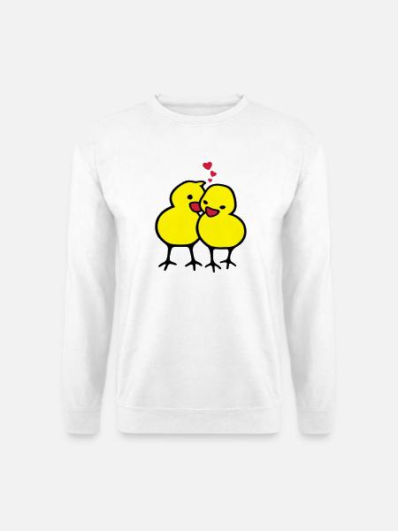 chicks in love (c) - Unisex Sweatshirt - white
