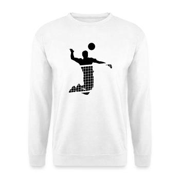 volleyball_3 - Sweat-shirt Unisexe - blanc - Devant