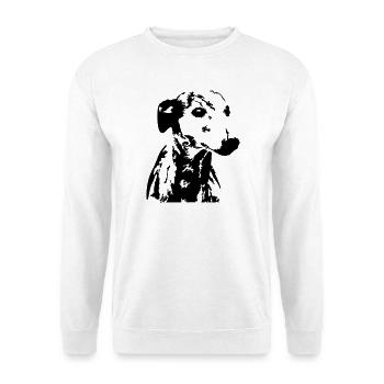 Whippet Kopf - Unisex Pullover - Weiß - Vorne
