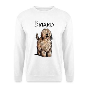 Lustiger Briard - Hund - Beger de Brie - Geschenk - Unisex Pullover - Weiß - Vorne