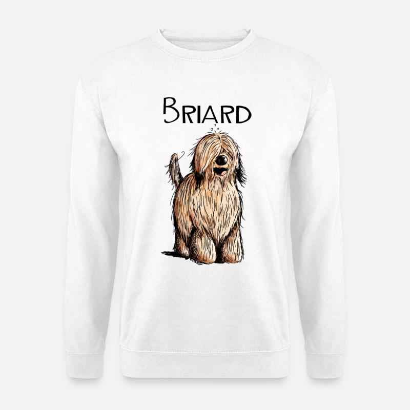 Lustiger Briard - Hund - Beger de Brie - Geschenk - Unisex Pullover - Weiß