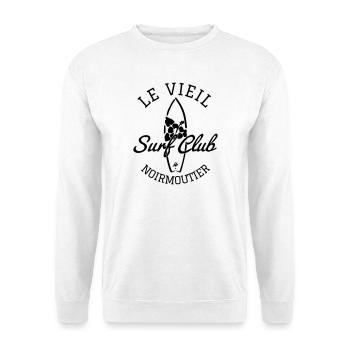 Noirmoutier le Vieil Surf Club - Sweat-shirt Unisexe - blanc - Devant