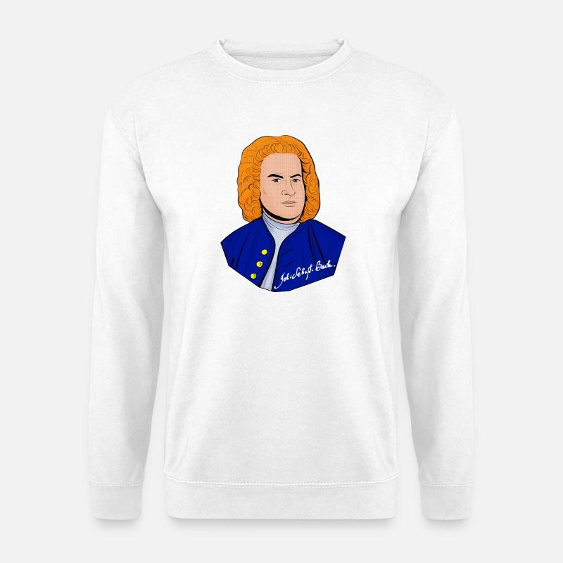 Johann Sebastian Bach im Vintage Stil - Unisex Pullover - Weiß
