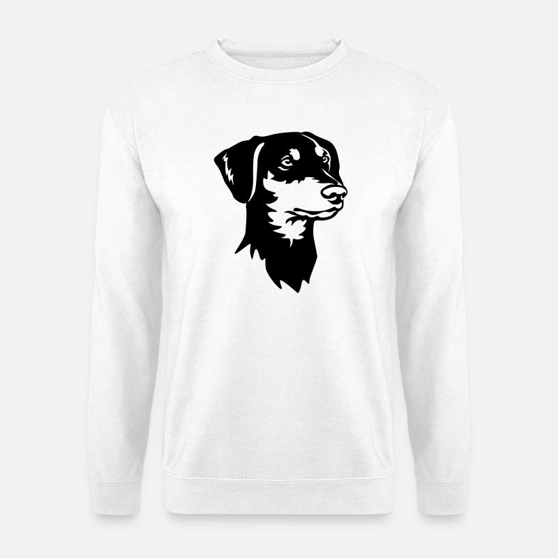 German Pinscher Head - Unisex Sweatshirt - white