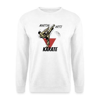 Assaut de Karate Traditionnel Joie - Sweat-shirt Unisexe - blanc - Devant