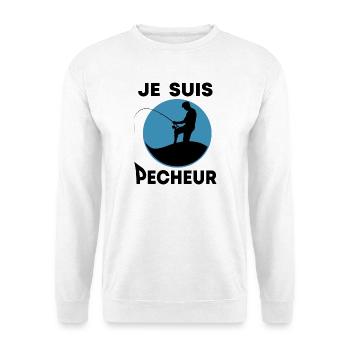 Je suis pêcheur - Sweat-shirt Unisexe - blanc - Devant