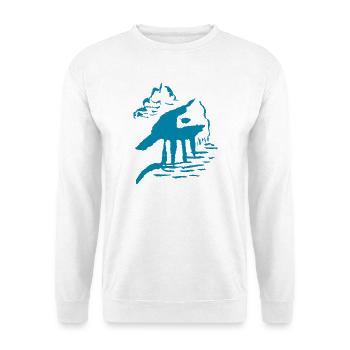 Abstrakt - Unisex Pullover - Weiß - Vorne