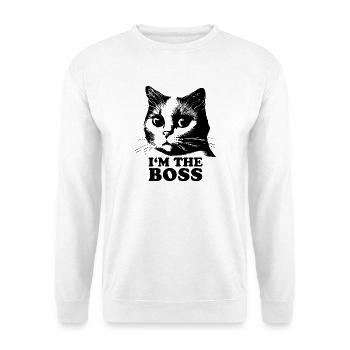 Chat - Sweat-shirt Unisexe - blanc - Devant