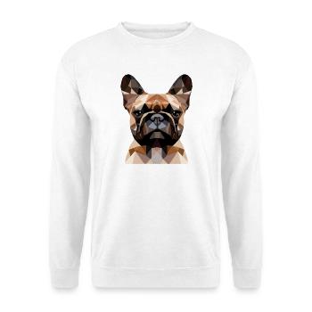 Polygone bouledogue français - Sweat-shirt Unisexe - blanc - Devant
