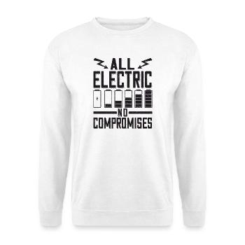 All Electric not compromises Electric Car Fans - Unisex Sweatshirt - white - Front