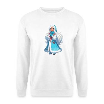 Ded Moroz Snegurotschka russischer Weihnachtsmann - Unisex Pullover - Weiß - Vorne