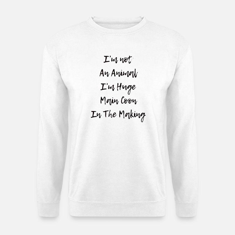 Ich bin kein Tier - Zitronenart - Unisex Pullover - Weiß