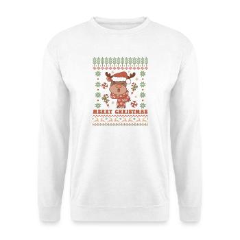 Pull de Noël moche - Sweat-shirt Unisexe - blanc - Devant