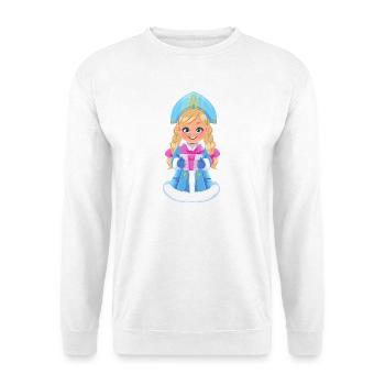 Ded Moroz Snegurotschka russischer Weihnachtsmann - Unisex Pullover - Weiß - Vorne