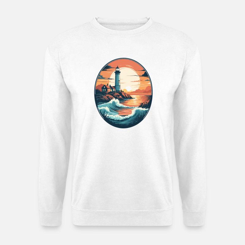 Küsten Leuchtturm - Unisex Pullover - Weiß