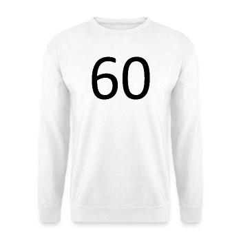 60e anniversaire 60e anniversaire 60 numéro 60 noir - Sweat-shirt Unisexe - blanc - Devant
