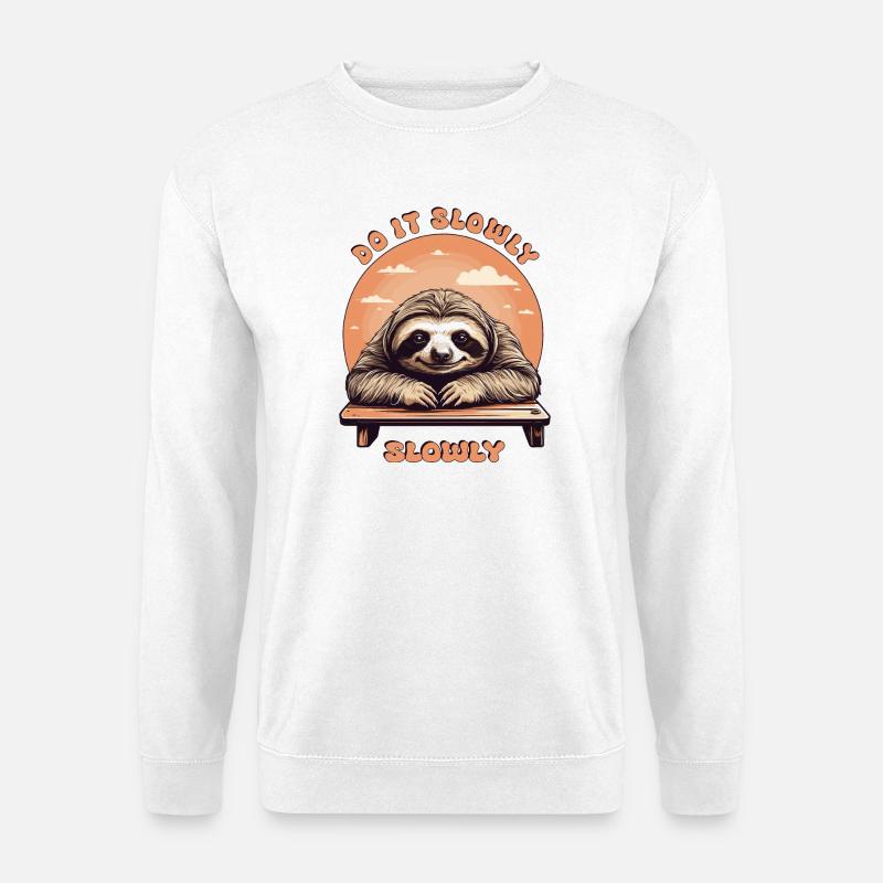 Langsames Faultier - Unisex Pullover - Weiß