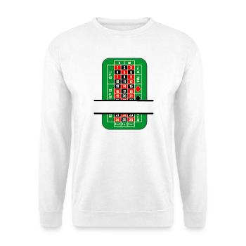 Table Casino - Sweat-shirt Unisexe - blanc - Devant