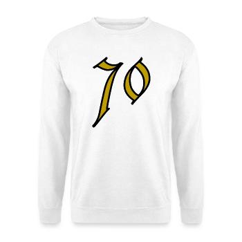 70. 70 YEARS. 70th ANNIVERSARY. 70 YEARS ANNIVERSARY. - Unisex Sweatshirt - white - Front