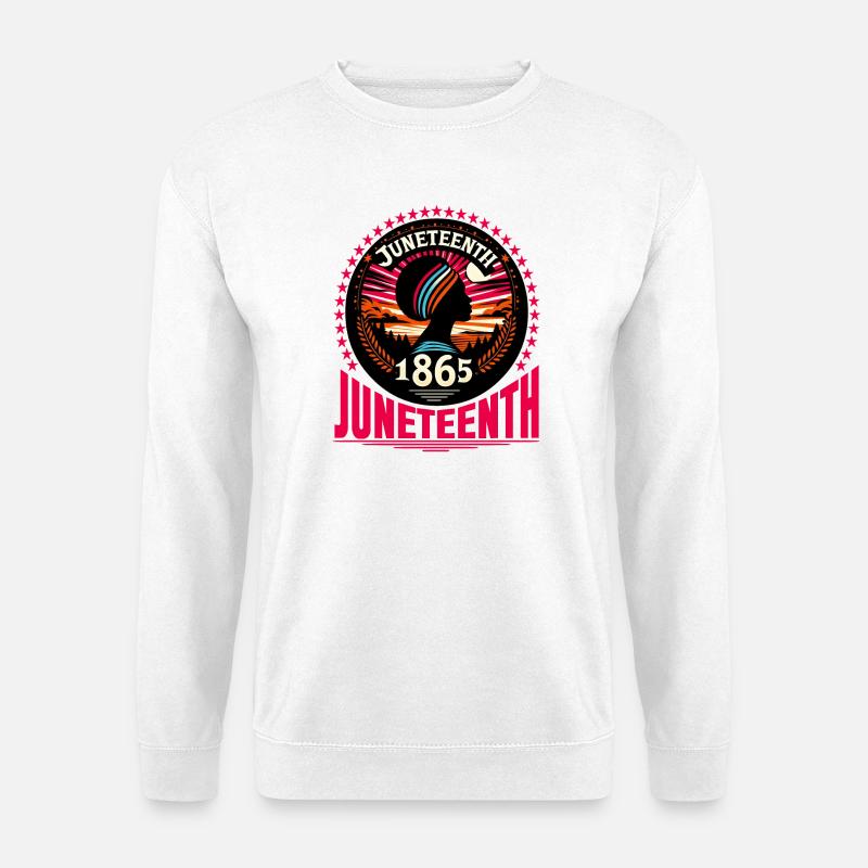 Juneteenth feiern: Freiheit, Erbe, Einheit - Unisex Pullover - Weiß