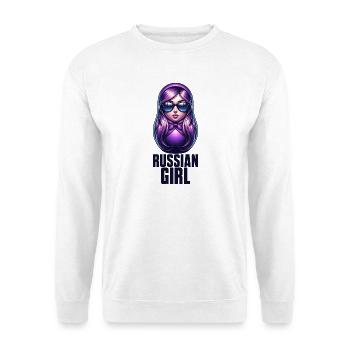 Russian Girl! Russland Matrjoschka Russisch für - Unisex Pullover - Weiß - Vorne