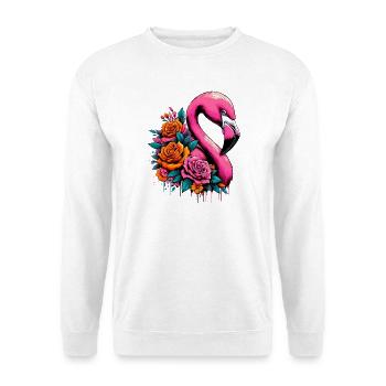 Flamant - Sweat-shirt Unisexe - blanc - Devant